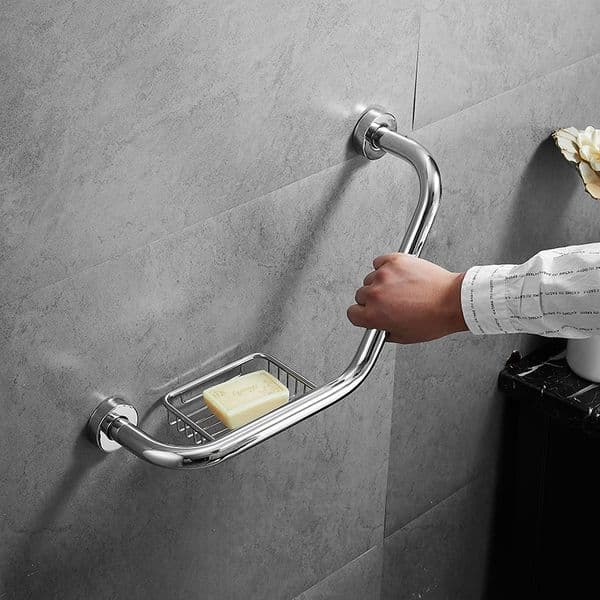 Stainless Steel Handrail Bathroom Elderly Toilet Barrier Bathroom Bathtub Safety Wall-Mounted Toilet Handle