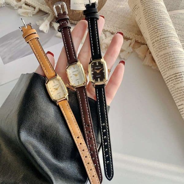 SUNLIFEX Niche Square for Women Simple Luxury High-end Leather Strap Exquisite Workplace Commuter Women's Watch