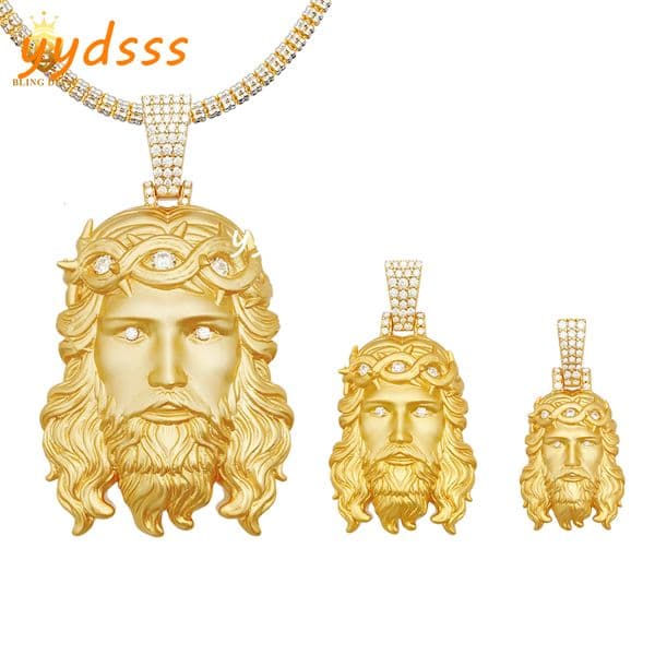 New Product Iced Out Hip Hop Jewelry Jesus VVS Moissanite Diamond Pendant 925 Sterling Silver Men