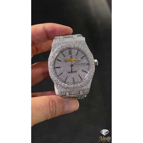 High-quality mens and womens moissanite diamond watch, Luxury design Fully Automatic mechanical D color Iced Out VVS Watches Fast Shipping
