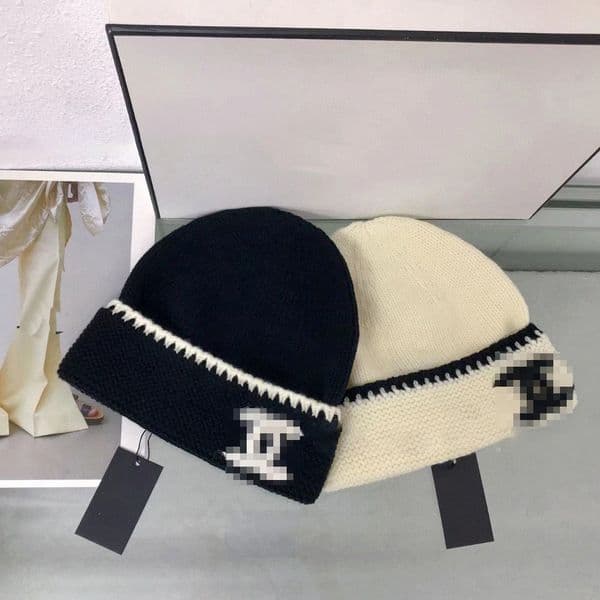 Beanie/Skull Caps Letter C Wool Knitted Hat for Women Designer Beanie Warm and Thick New Knitted Hat Trendy Fashion Ear Protection Hat