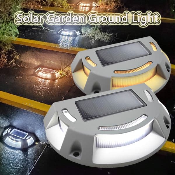 Aluminum LED Solar Light Outdoor Waterproof Garden Deck Stair Light Solar Stud Driveway Pathway Step Ground Dock Lawn Landscape Lighting