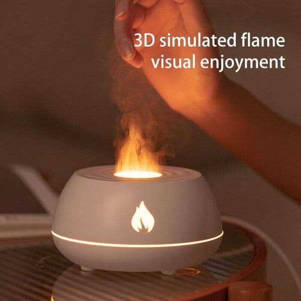 Air Aromatherapy Humidifier RYYD Flame Diffuser Ultrasonic Atmosphere Lamp EU Plug