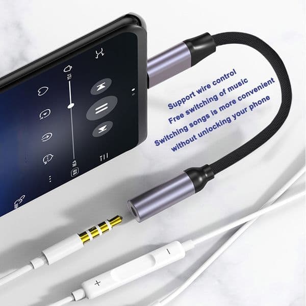 Type C to 3.5mm Jack Converter USB Type C to 3.5mm Aux Audio 2025 Cable Earphone USB C to 3.5mm Audio Jack Adapter Plug and Play