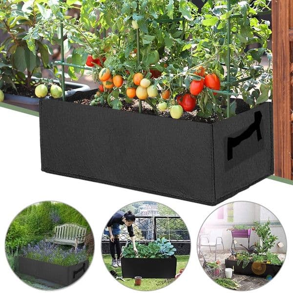 Rectangular Felt Plant Bag Garden Plant Grow Bag Outdoor Potato Tomato Vegetable Planting Container Planters Planting Pot