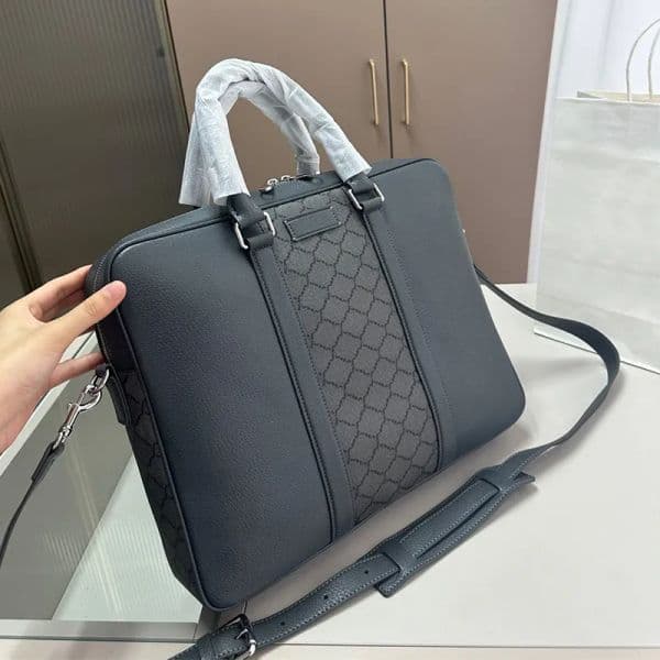 Mens Briefcase Laptop Leather Designer Bag Wear Resistant Business Men Crossbody 45678218 Bags Compute Handbag High Quality Document Case