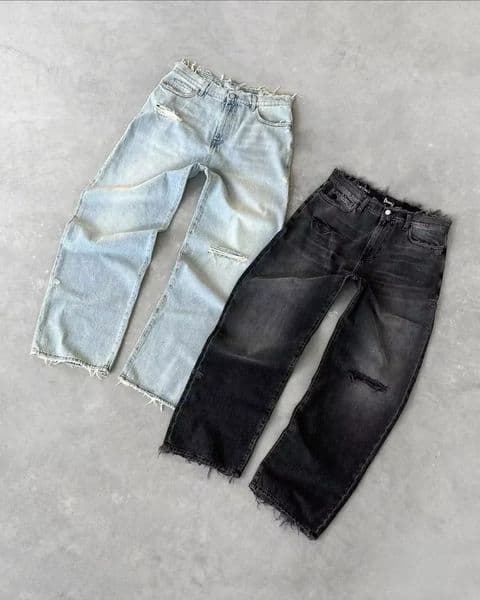Y2k New Fashion Hole Washing Old Baggy Jeans Women Street Viintage Hip Hop Popular Casual Joker Couple High Waist Wide Leg Pants