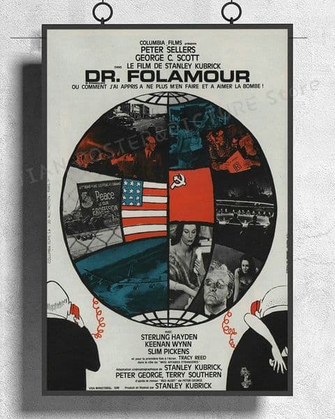 NJ428 DR STRANGELOVE Movie Classic 01 Wall Sticker Silk Poster Art Home Decoration