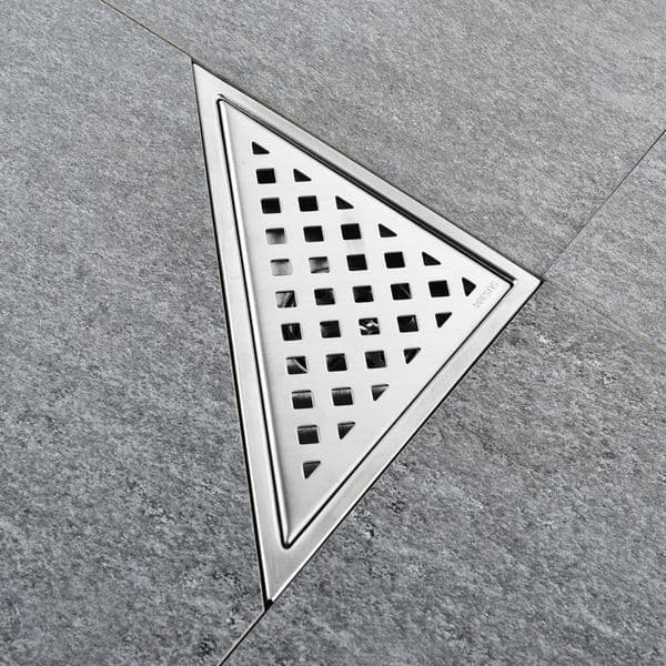 Triangle Wall Corner 304 Stainless Steel Floor Shower Drain Waste Grates Floor Drain 233mm*165mm 304 Stainless Steel Anti-odor