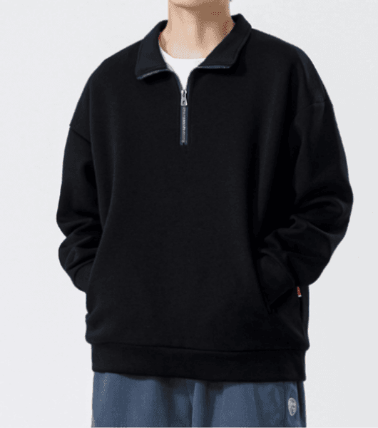 15 Turtleneck Sweatshirt for Men Autumn and Winter Thickened Loose Trendy Color Casual
