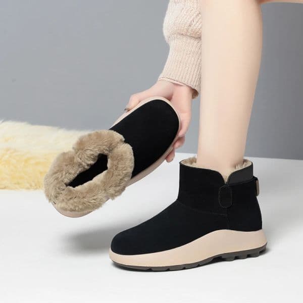 AIYUQI Snow Boots Women Winter Genuine Leather Women's Ankle Boots Australia Wool Warm Anti-slip Women's Booties