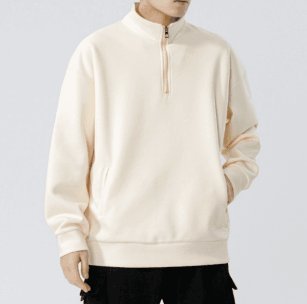 159Turtleneck Sweatshirt for Men Autumn and Winter Thickened Loose Trendy Solid Color Casual