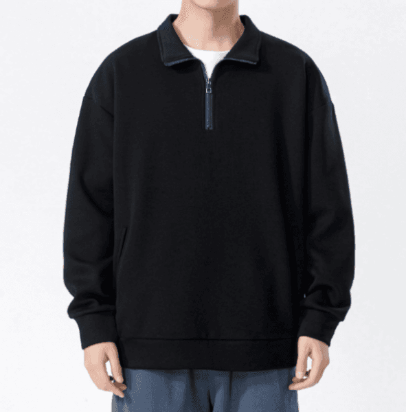 13 Turtleneck Sweatshirt for Men Autumn and Winter Thickened Trendy Solid Color Casual