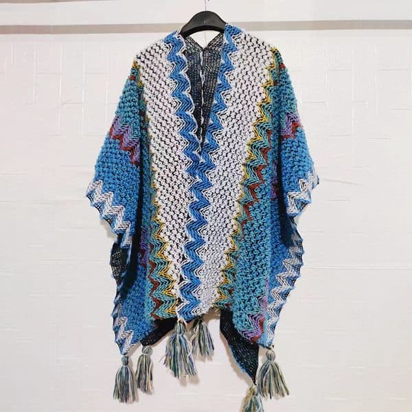 Long retro cape ethnic style shawl --80719