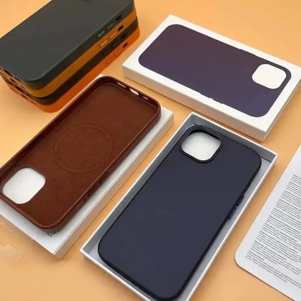 Sleek PU Leather Cell Phone Case with Magnetic Attachment for iPhone Models 15 and 14 Pro Max - Comes with Retail Packaging