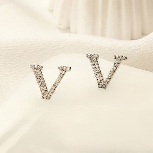 Designer Earring Gold Plated Letters Stud Earrings Brand Women Earring Jewelry Accessory Party Wedding Gift