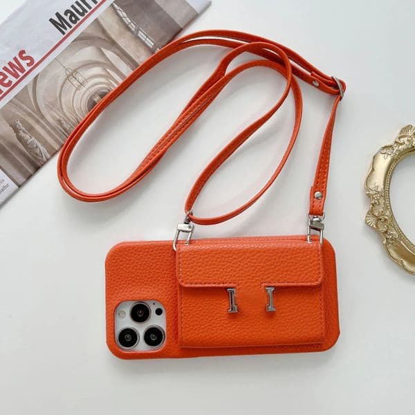 Phone Designer Case for Apple iPhone 15 14 Pro Max 13 12 11 Fashion Cross body Wallet Card Holder Gold Edging Luxury Lanyard Mobile Cover 111