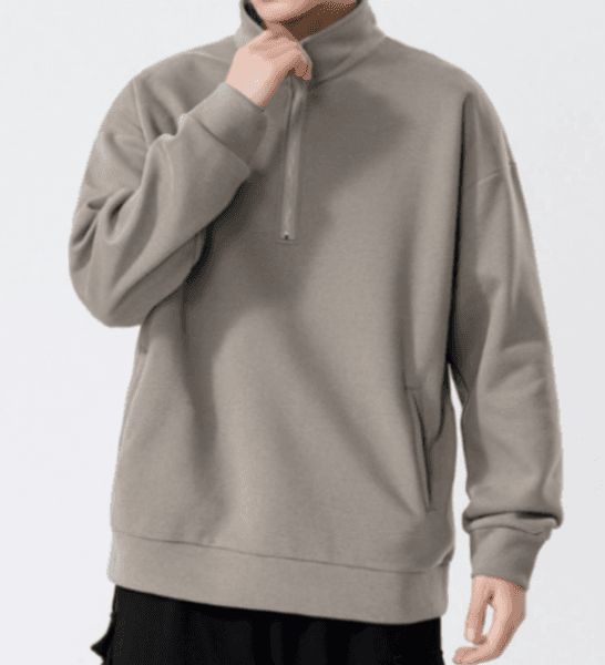 154 Turtleneck Sweatshirt for Men Autumn and Winter Thickened Loose Trendy Solid