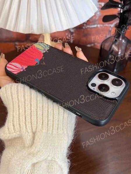 designer Phone Cases For iPhone 16 15 plus 14 13 12 11 Pro max highend leather luxury pumpkin lens highend feel personality protective case presbyopia creative anti fa