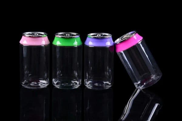 wholesale 90ml transparent coke bottles plastic bottles PET material food soda can candy packaging jar milk bean bottle with different ZZ