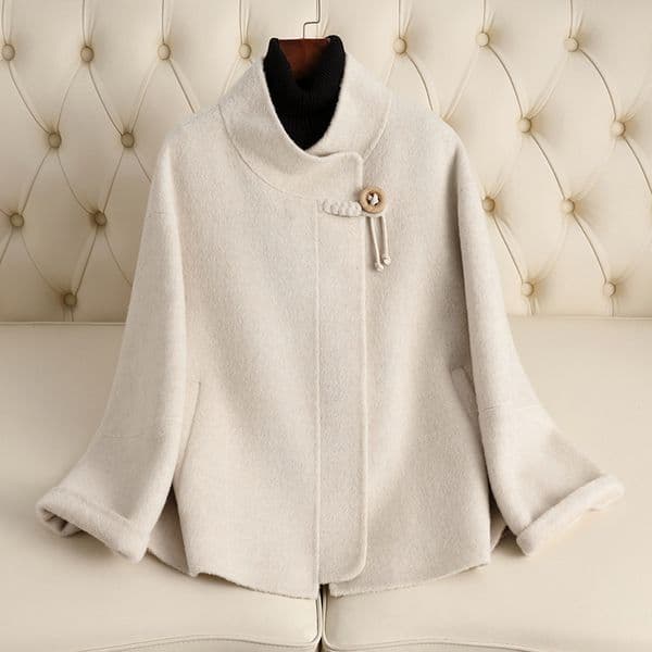 D6235 New autumn and winter double-faced cashmere coat new Chinese style loose woolen coat for women