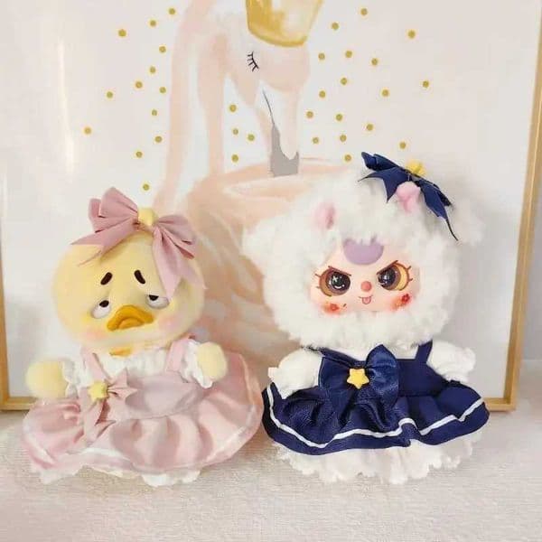 For 20cm baby three V3/Upset duck clothes doll cherry skirt three-piece set butterfly Cute Decoration no