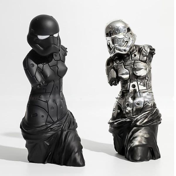 Cyberpunk Art Venus Goddess Statue Creative Y2k Punk Storm Troopered Sculpture Figurines Ornaments Home Interior Decor Gifts