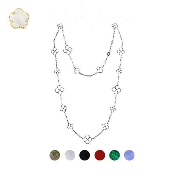 2025 Brand Clover Size 16 Flower Pendant High Quality Stainless Steel Collar Designer Necklace for Women