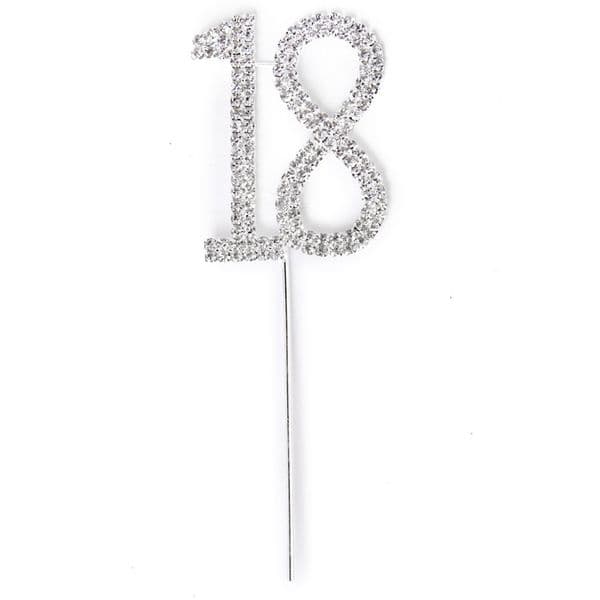 16 18 20 25 30 40 50 60th Rhinestone Cake Toppers For Birthday Wedding Anniversary Decor Cupcake Picks Festive Party Supplies