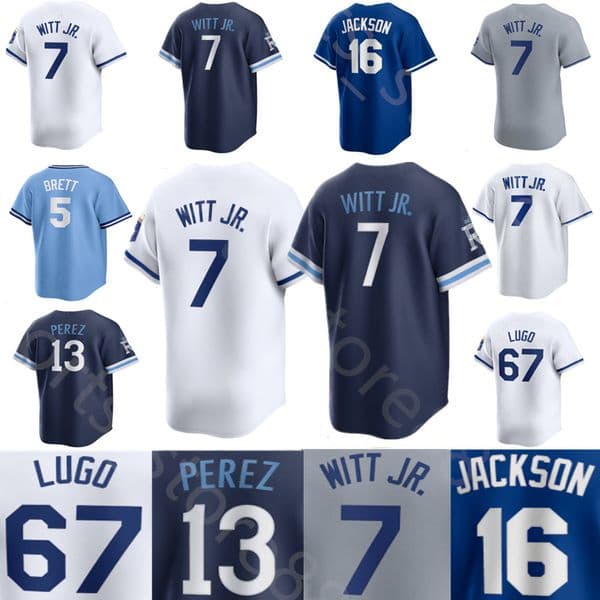 Custom 2023 S-4XL Witt Pasquantino Brett Dozier Taylor Bradley jr. Perez Jackson Matheny Massey Pratto Garcia KC Baseball jerseys
