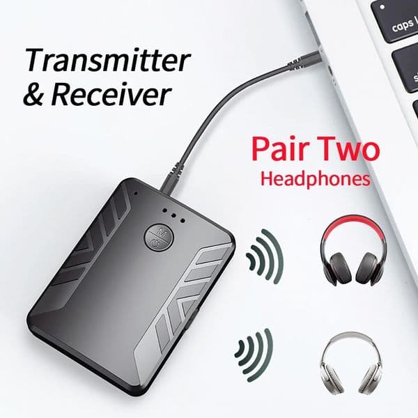 2 in 1 Bluetooth 5.0 Adapter Audio Receiver Transmitter Wireless Stereo Audio Adapter 3.5mm AUX for TV PC Headphone Speaker Car