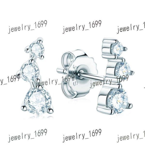 Luxury Moissanite Earrings Set 925 Sterling Silver Four Leaf Fashion Screw Back Studs VVS Diamond Men Women Jewelry With GRA