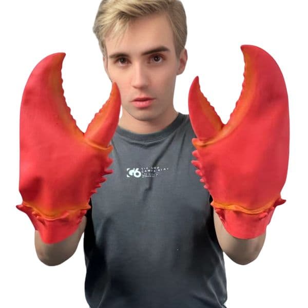 10 Pair Funny Lobster Crab Claws Gloves Hands Weapon Props Animal Cosplay Halloween Party Latex Novelty Toy Claws Dress Props