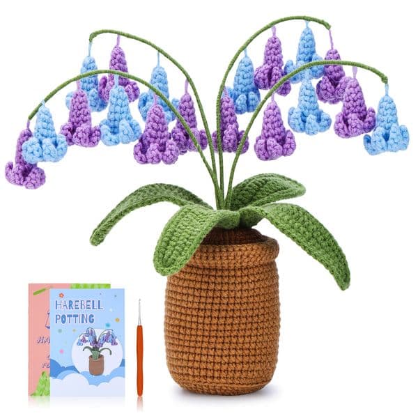 Plant Style Crochet Starter Material Kit for Complete Beginners Adults with Step-by-Step Video Tutorials
