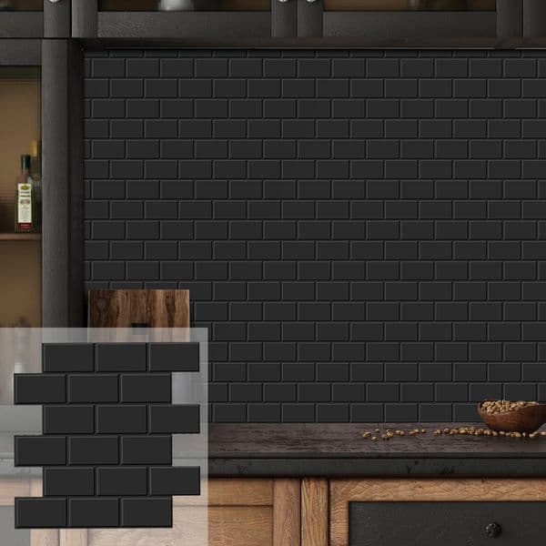 Hot Sale 3 Sheets Peel and Stick 3d Brick Vinyl Wallpaper Bathroom Kitchen Backsplash Wall Tile Stickers for Home Decoration