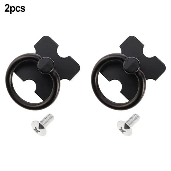 2/4/10pcs Household Furniture Handles Drawer Knobs Pulls Alloy Black/silver Single Hole Vintage Accessories Cabinet