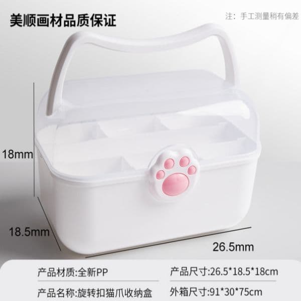 Painting Supplies Storage Three-Layer Portable Storage Box Folding Goka Toolbox Nail Art Plastic Storage Box