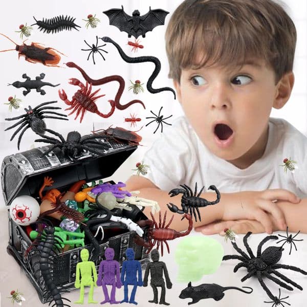 Novelty Halloween Party Favors for Kids Funny Scary Skeleton Man Bat Eyeball Pinata Filler Bulk Prank Toys Party Halloween Gift