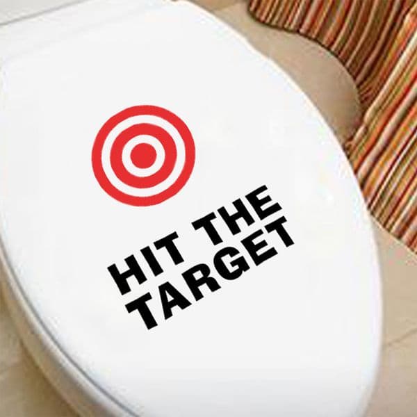 Waterproof Creative New PC Arrival Hit the target Bathroom Toilet Urinal Sticker Reminder for Him Her Kids Potty Training
