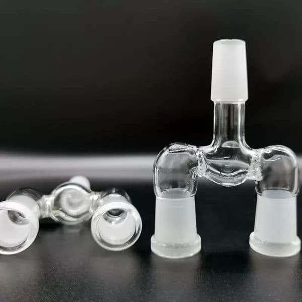 adapter Durable Glass Labware 18mm- 3-In-1 Reclaim Ash Catcher & Glass Adapter Combo bong glass 14mm