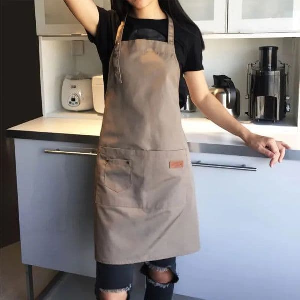 Fashion Kitchen Adjustable Aprons for Woman Men Chef Work Apron for Grill Restaurant Bar Shop Cafes Beauty Nails Studios Uniform