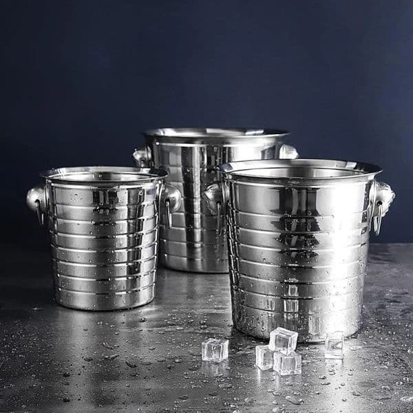1/3/5L Stainless Steel Ice Bucket champagne Wine Cooler Ice Maker Bucket For Bar Parties Chilling Beer Snack Bucket Container
