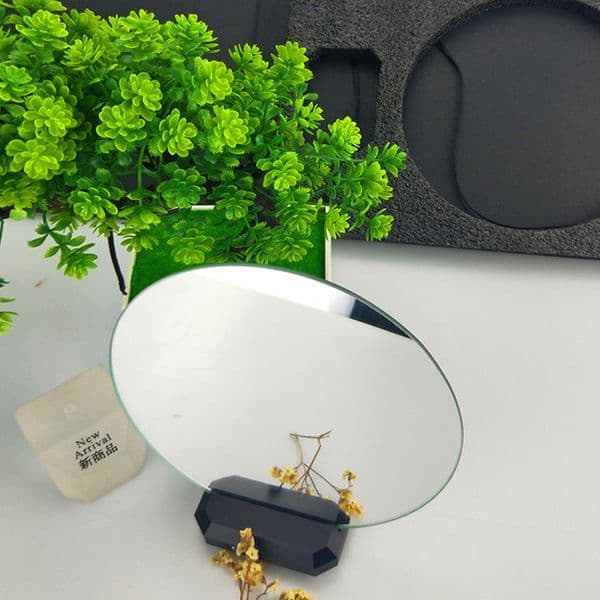 2C Classic Cosmetic Handle Makeup Patent Diamond Lattice Hand Vanity Bathroom Touch up Mirror With Gift Box
