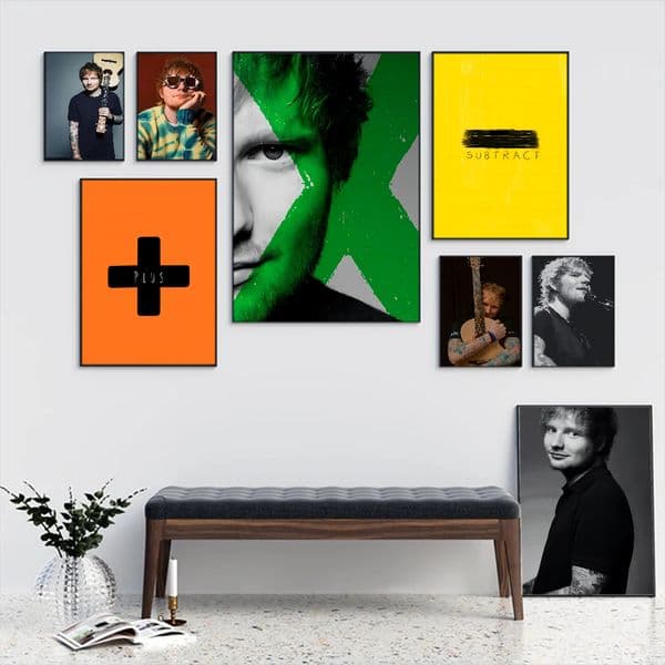 Singer E-Ed Cool S-Sheeran DIY Sticky Poster Fancy Wall Sticker for Living Room Bar Decoration Wall Decor