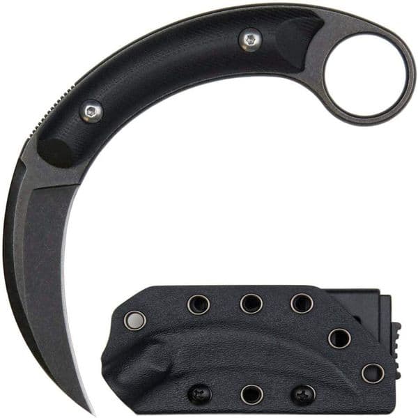 Eafengrow C16901 Fixed Blade Knife D2 Steel Blade G10/Micarta Handle Survival Camping EDC Tool with Kydex Sheath
