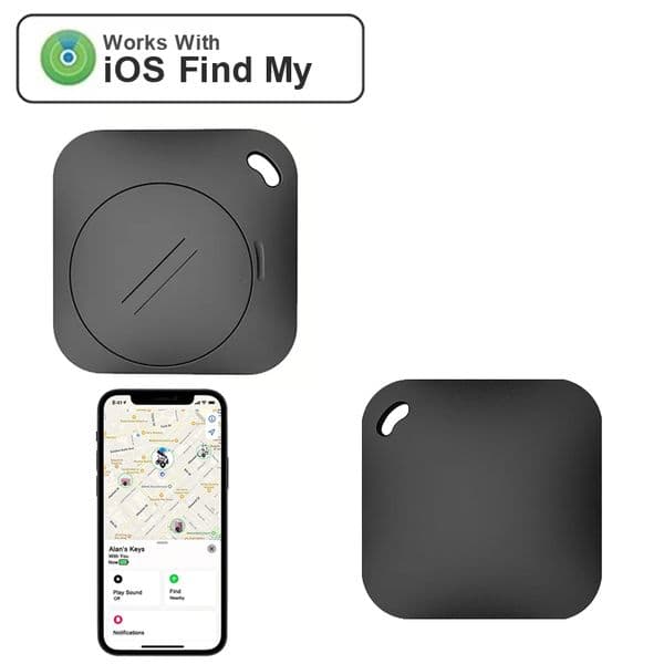 New Anti Loss GPS Tracker MINI Black Square Locator For Mobile Antitheft Use In Conjunction With iOS System Find My APP F2501030