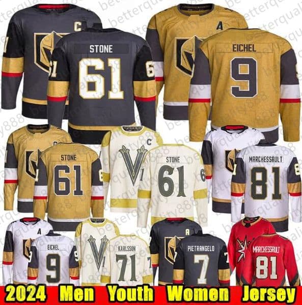 61 Mark Stone Winter Classic vegas hockey jersey 9 Jack Eichel 81 Jonathan Marchessault William sson Logan Thompson Theodore golden knights Adin Hil jerseys