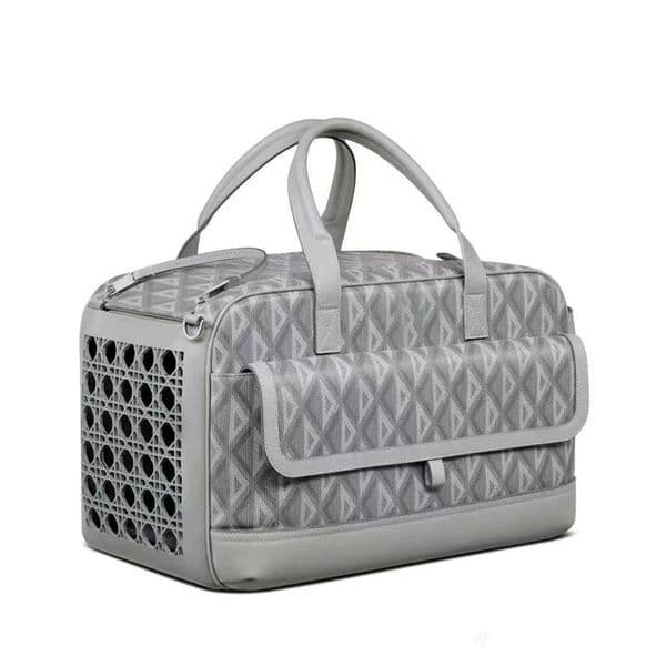 pet carrier dog bag designer cat carriers case handbags classic net travel outdoor web beige ebony canvas mesh window luxury double handles tote