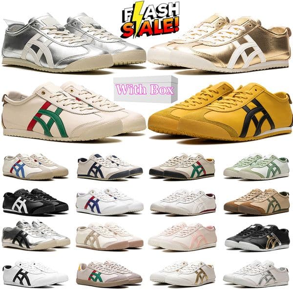 Free shipping with box designer shoes tiger Tokuten mexico 66 mens sneakers New Style of Triple Black White Pure Silver Kill Bill women sports trainers size