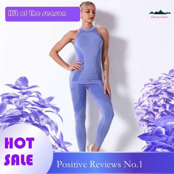 Ddmyoutdoor China Domestic Women GYM Suits Compression Sports Fiess Sets Workout Exercise Jogging Hiking Top Vest Shirt Running Tights Yoga Tracksuit